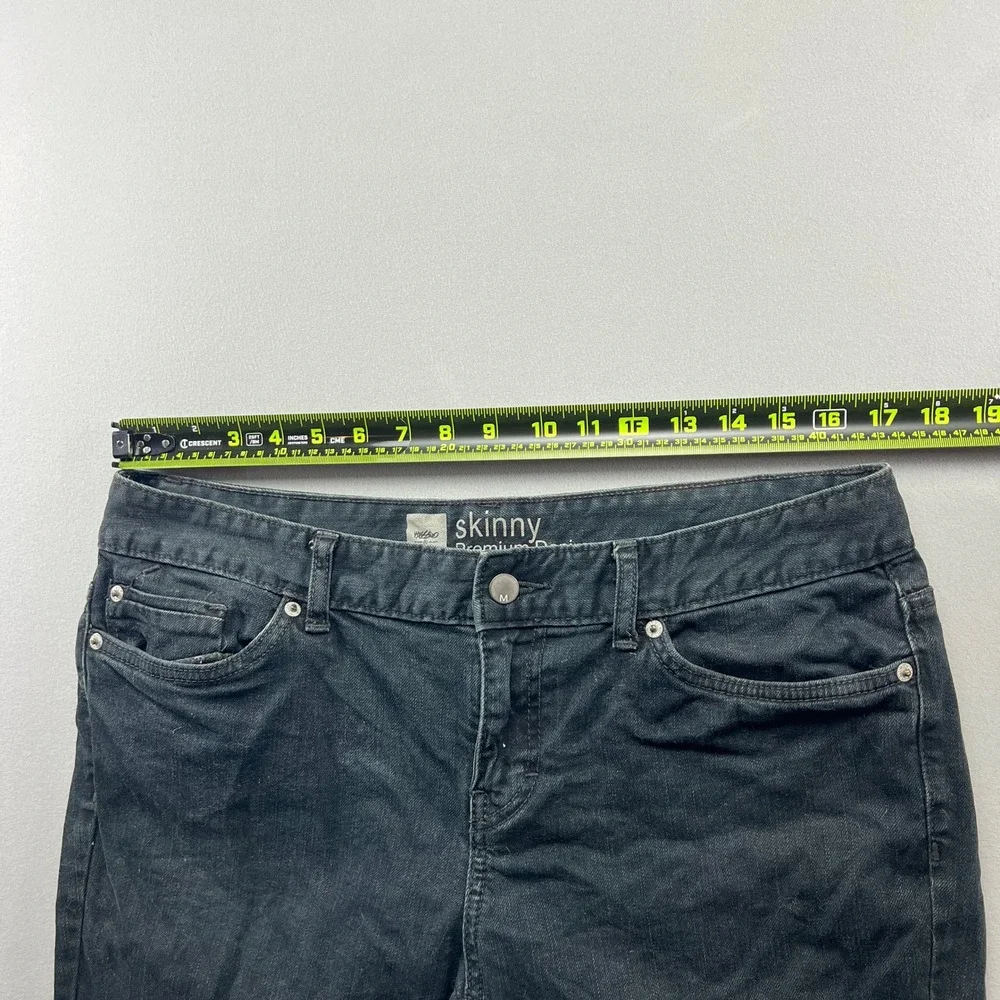 Mossimo Jeans Womens 12L Charcoal Gray Premium Denim Cotton Stretch Skinny Leg